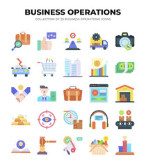 Collection of 25 Business Operations Icons. Streamline Your Workflow