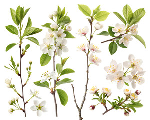 PNG Spring Blossoms White Cherry Tree Branches  Flowers transparent Background