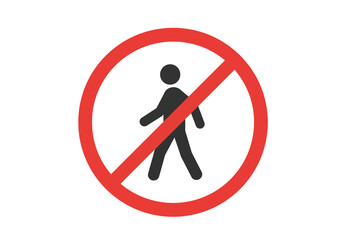 Black stick figure in a red crossedout circle