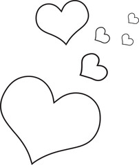 heart ,set of hearts, set of red hearts