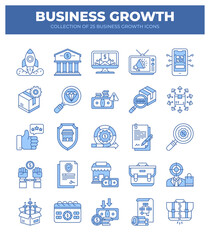 Business Growth Icons. Marketing. Finance. and Strategy