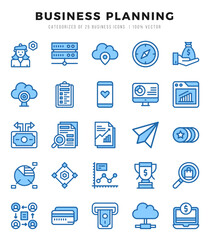 Business Strategy icons set. Collection of simple Two Color web icons.