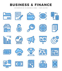 Business & Finance icons set. Vector illustration.
