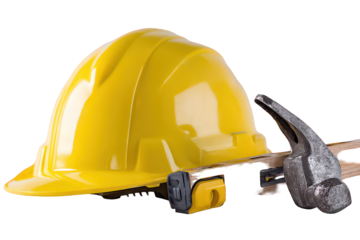 Safety Helmet and Hammer