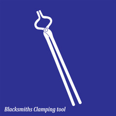 Blacksmiths clamping tool icon