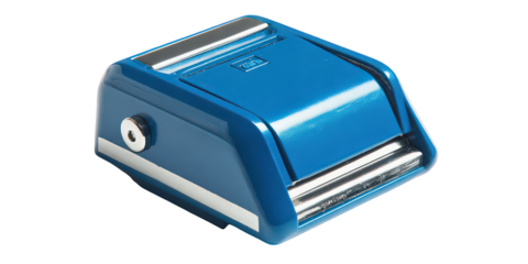 Shiny Blue Rectangular Buckle