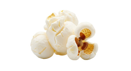 Isolated popcorn snack showing texture and shape in detail for illustration or advertising