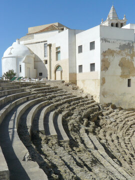 Cadiz (Spain). Steps of the Roman Theatre of Cadiz.
