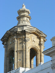 Cadiz (Spain). Bell tower of the Church of San Juan de Dios in the historic center of Cadiz.