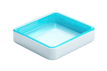 Square pool, light-blue interior