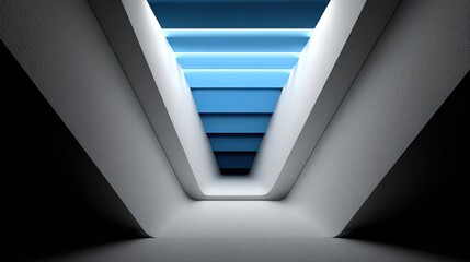 Abstract Architecture Design Featuring Symmetrical Light and Shadows