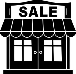 Sale Storefront Vector Icon Stock Illustration