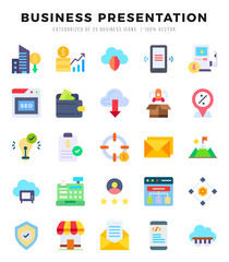 Business Presentation icon pack for your website. mobile. presentation. and logo design.