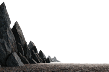 Abstract Glittering Gray Mountains Digital Landscape