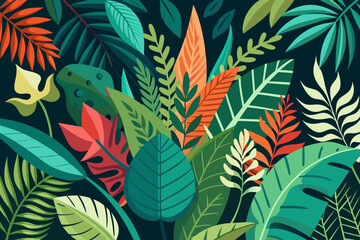 seamless pattern with leaves