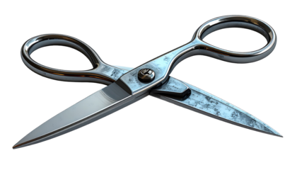 Close-up of a pair of metal scissors