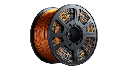 3D printing filament spool, orange-brown