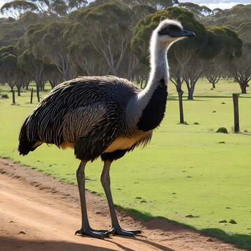 The Emu (Dromaius novaehollandiae) is the largest bird on the Australian continent reaching up to 6ft in height and capable of achieving speeds of 30 miles per hour