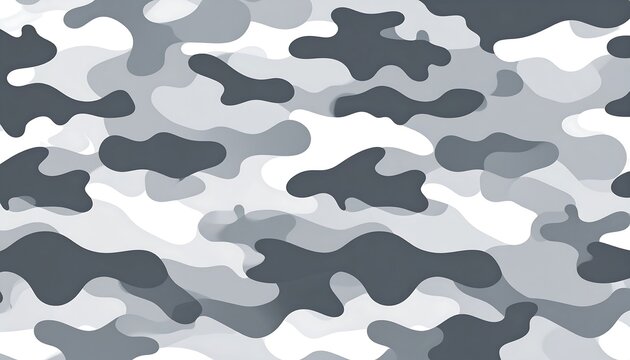 Abstract grayscale camouflage pattern