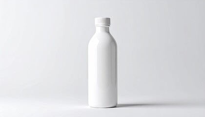 White Bottle on White Background