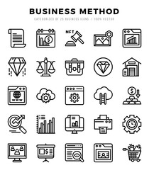 Business Method web icons in Lineal style.