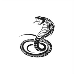 Fototapeta premium Tribal cobra snake tattoo design illustration