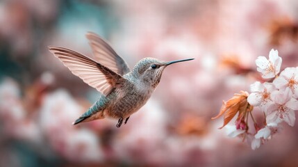 Fototapeta premium A hummingbird in flight