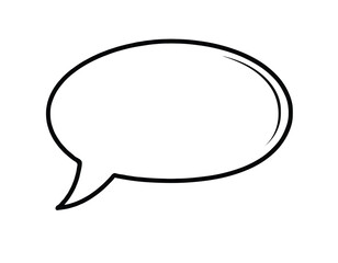 Fototapeta premium Minimal Blank Speech Bubble for Communication Design