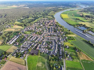 Gardinen Natur Aerial View of Arcen Village in Limburg, Netherlands  © Elizabeth