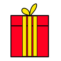 Red Gift Box Illustration