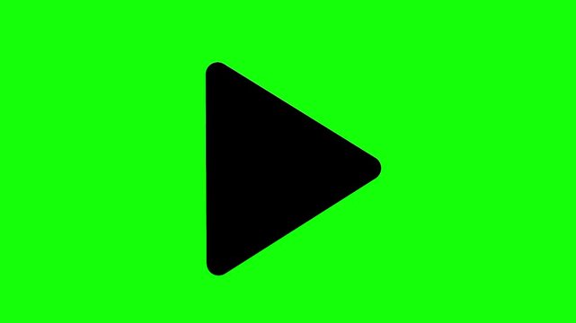 Animated sign icon speeding up video against a green screen background. Moving forward.