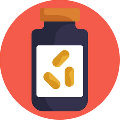 Supplements for workouts – Represents vitamins, protein pills, or other fitness supplements.