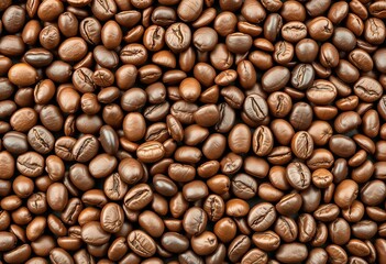 Obraz premium Close-up of coffee beans arranged in a geometric pattern, beverage, pattern
