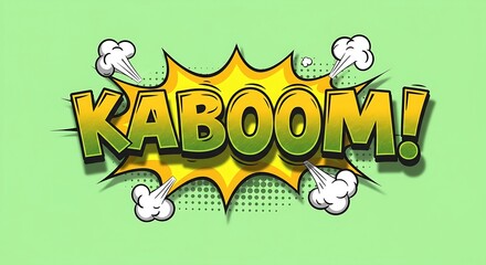 Dynamic Kaboom Comic Book Explosion Sound Effect Graphic
