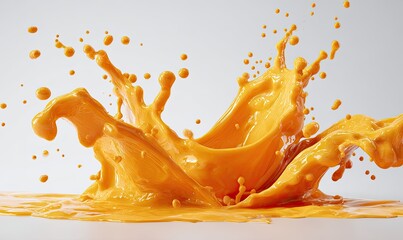 Vibrant orange liquid splash