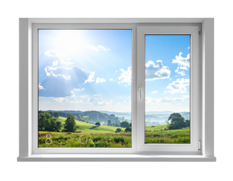 Minimalist Window with Bright View