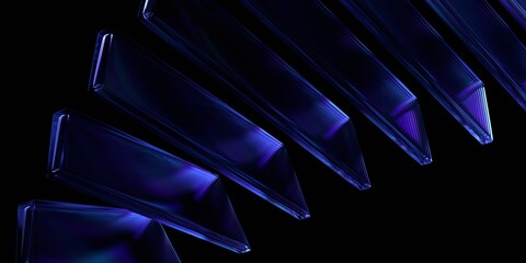 Obraz na płótnie Canvas Abstract background design, futuristic glass structure, 3d render