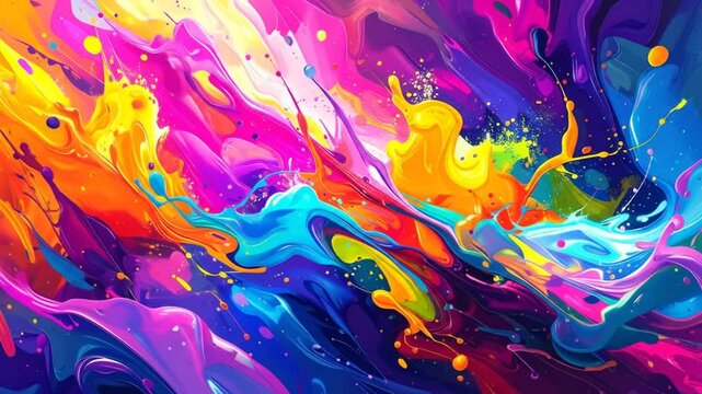 Abstract colorful splashes