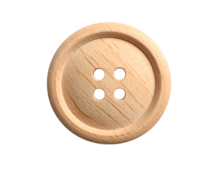 Light wooden button
