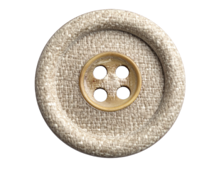 Matte plastic button