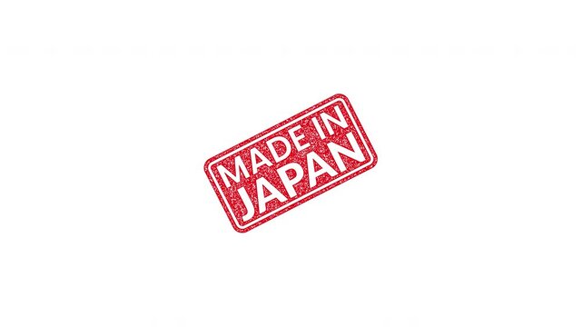 red ink stamp made in japan is ideal products, branding, cultural concepts, and international themes. 4k video