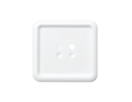 Square plastic button