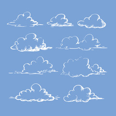 vector clouds set