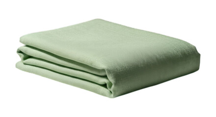 Folded light green cloth, textured, casual stack
