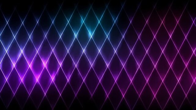 Abstract neon diamond pattern