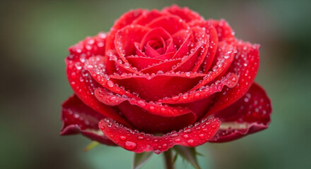 red rose with water drops