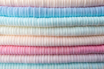 stack of colorful cotton fabric