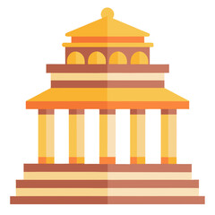 vector illustration of a temple