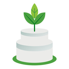 cake with leaves