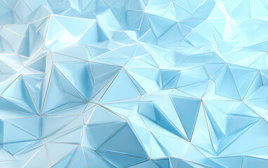 Obraz premium Abstract Geometric Polygonal Pattern with Blue Tones